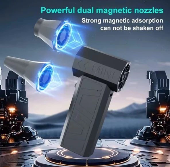 Violet Mini Turbo Jet Fan Turbo Jet Fanı 130000RPM Yüksek Hızlı Kanal Fanı Güçlü Hava Üfleyici - 7