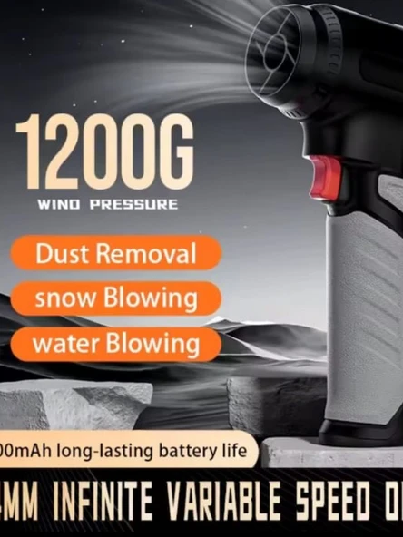 Super Turbo Jet Fan X9 Araç Dışı Içi Temizlik, Saç Kurutma, Yaprak Ve Toz Üfleme Fanı - 3