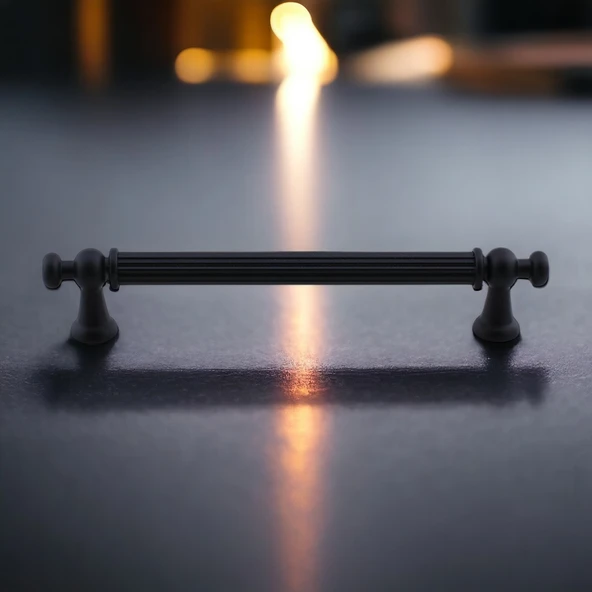 Selçuklu Siyah Metal Kulp 192 mm Mobilya Çekmece Mutfak Dolabı Dolap Kapak Kulpları Kulb Kulpu - Resim 6