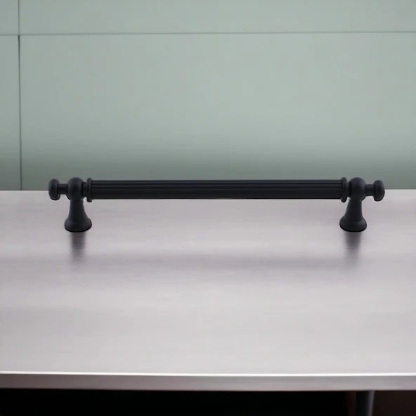 Selçuklu Siyah Metal Kulp 192 mm Mobilya Çekmece Mutfak Dolabı Dolap Kapak Kulpları Kulb Kulpu - Resim 8