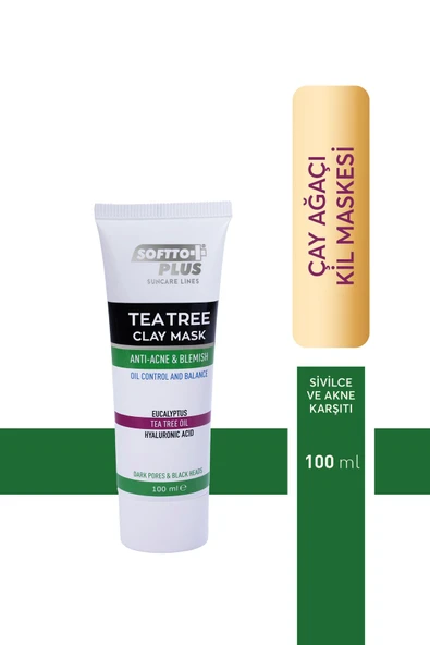 ÇAY AĞACI SİVİLCE VE AKNE KARŞITI KİL MASKESİ 100 ML