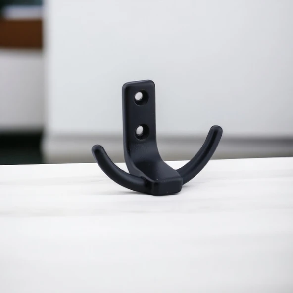 Dolap Askılık Askılığı Duvar Vestiyer Banyo Mutfak Elbise Kıyafet Askısı Portmanto Askı Siyah - Resim 2