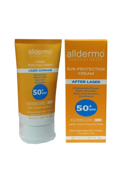 Alldermo Spf 50 Lazer Epilasyon Sonrası Krem 50 ml Tüp
