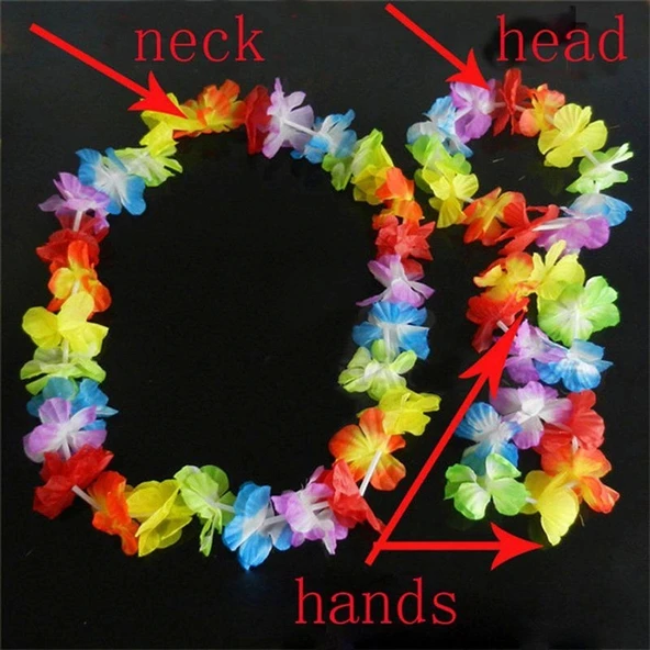 Nessiworld Rengarenk Hawaii Kolye Taç Bileklik Seti 4 Parça - 3