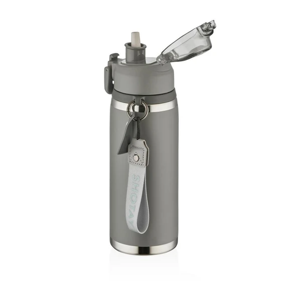 Shotay Camping Çelik Termos Matara 750Ml Gri - 2