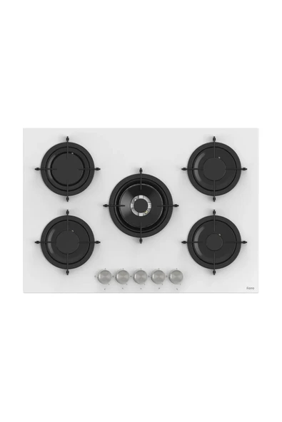 Ferre 75 CM Wok'lu Cam Ankastre Ocak - 2