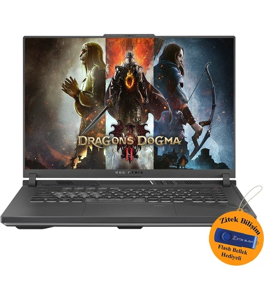 ASUS Rog Strix G16 I7-13650HX 32GB Ddr5 1 Tb Ssd 8gb RTX4060 16" 165Hz Dos G614JV-N3158 ZI703
