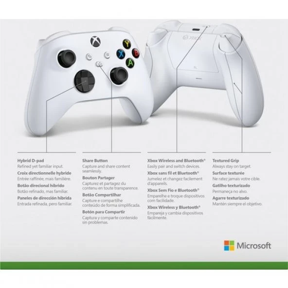 Xbox Series Beyaz Kablosuz Oyun Kolu - 5