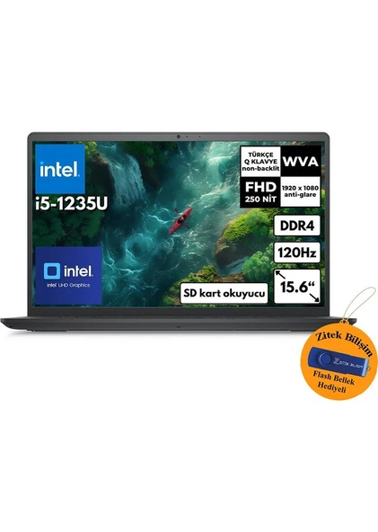 DELL Inspiron 3520 I5-1235U 8 GB Ram 1 Tb SSD 15.6" 120Hz WIN11PRO I352010030U ZI707