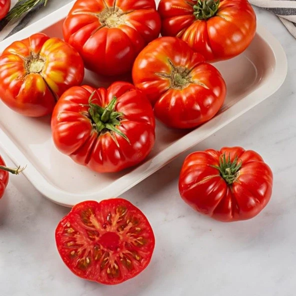 Geleneksel  Burcum Etli Köy Domatesi Tohumu (50 tohum) - Resim 2