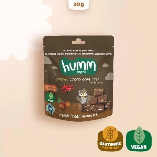 Nessiworld Humm Organik Fındıklı Kakaolu Vegan Kek 30 Gr ürün görseli