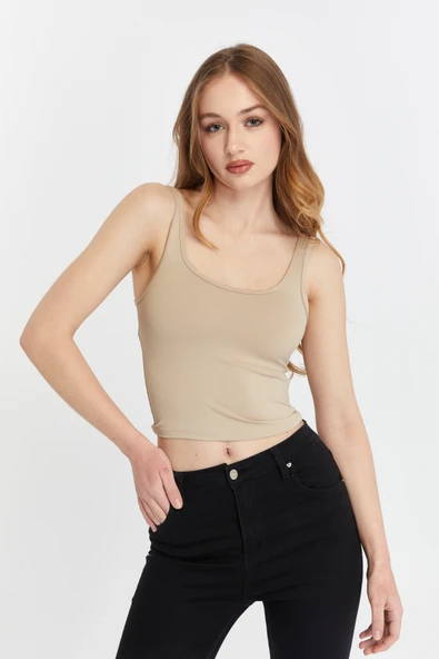 Kadın Geniş Askılı Likralı Body 3 lü Set - 2