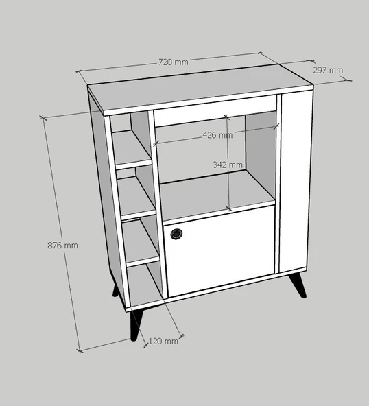 Emkawood Vega Çok Amaçlı Dolap - 5