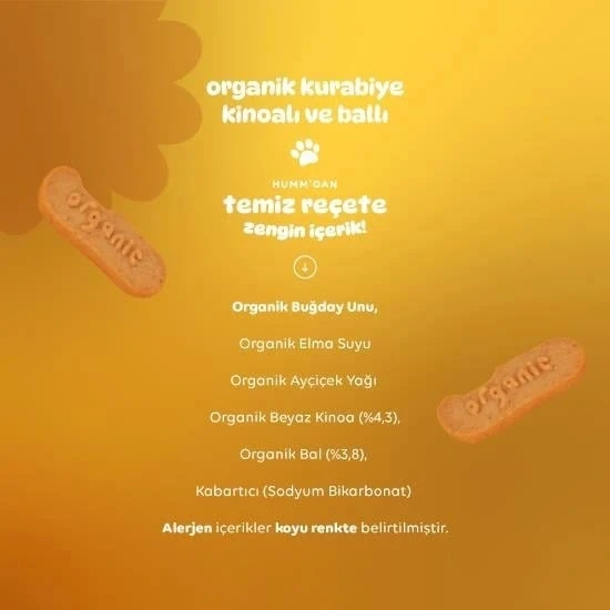 Nessiworld Humm Organik Ballı ve Kinoalı Kurabiye 55 Gr - 4