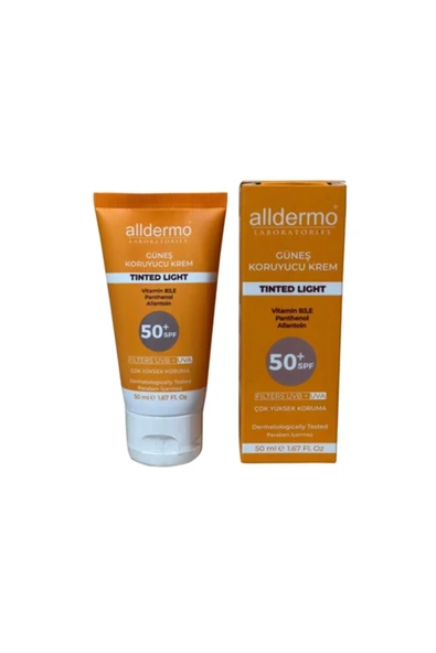 Alldermo Spf 50 Tinded Light Güneş Koruyucu Krem 50 ml Tüp ürün görseli