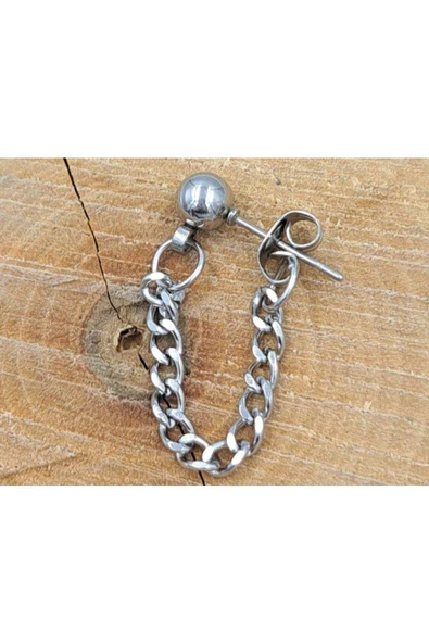 Çelik Sallantılı Unisex Küpe