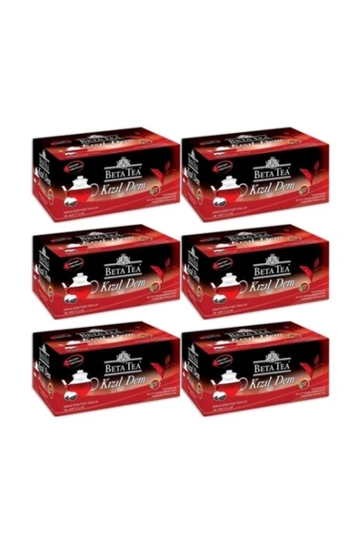 Beta Kızıl Dem Demlik Poşet Çay 100lü X 6 Adet 3,2 Grx100:320 Gr ürün görseli 1