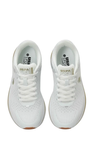 U.S. Polo Assn. GENESIS WMN 5FX 101938169 Kadın Spor Ayakkabı Beyaz Altın - 4