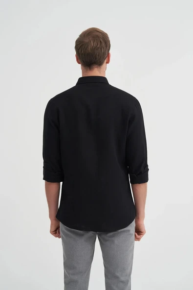 Cazador Regular Fit Pamuklu Müslin Uzun Kol Gömlek - 3