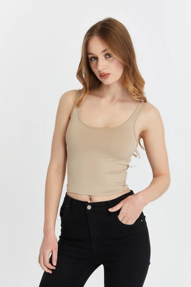 Kadın Geniş Askılı Likralı Body - 10