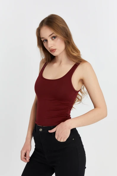 Kadın Geniş Askılı Likralı Body - 6