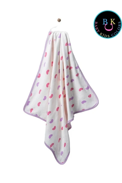 BABY KİDS COLORS Baskılı bebek battaniyesi 80*90 Çift kat