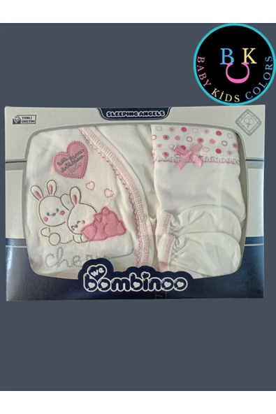 BABY KİDS COLORS Yenidoğan Bebek 5'li Hastahane Çıkış Seti Kutulu - 2