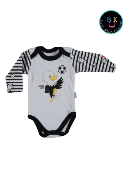 BABY KİDS COLORS Taraftar Uzun Kollu Badi ,Zarf yaka body