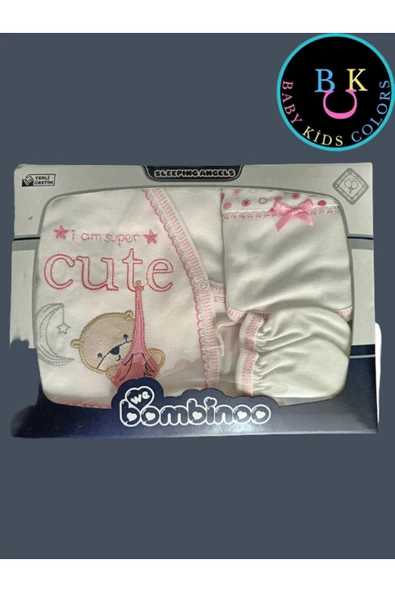 BABY KİDS COLORS Yeni Doğan Cute Hastahane Çıkışı 5li Zıbın Seti - 4