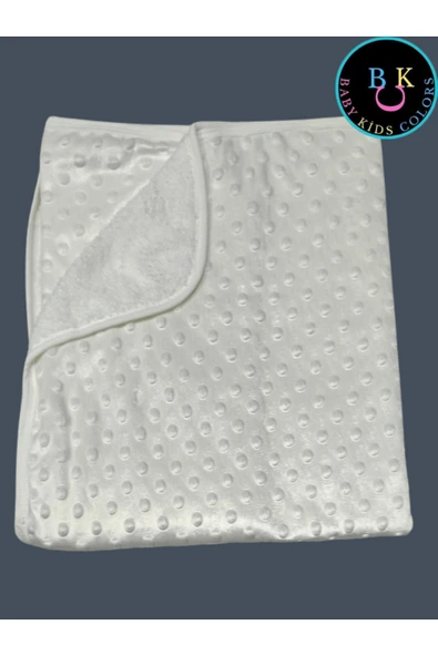 BABY KİDS COLORS Nohut battaniye bebek battaniyesi çift katlı welsoft&nohut - 2