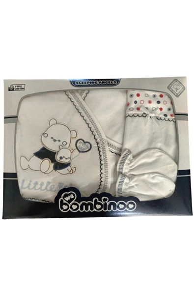 BABY KİDS COLORS Yeni Doğan Yavru Ayı Hastane Çıkışı 5li Zıbın Seti - 3