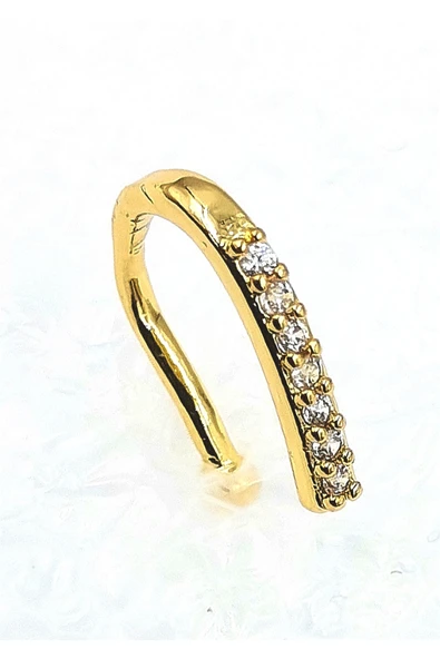 316 L Çelik Zirkon Taşlı  Lüks Piercıng