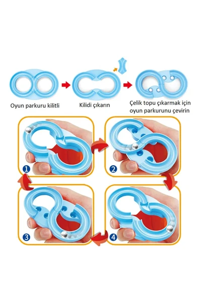 YASİMAÇılgın Bilyeler Mini 88 Trackball El Göz Ve Beceri Koordinasyon Oyuncağı 3'lü Set - 4
