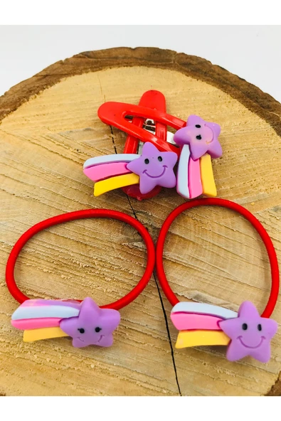 4 Lü Figürlü Renkli Lüks Çıt Çıt Toka ürün görseli