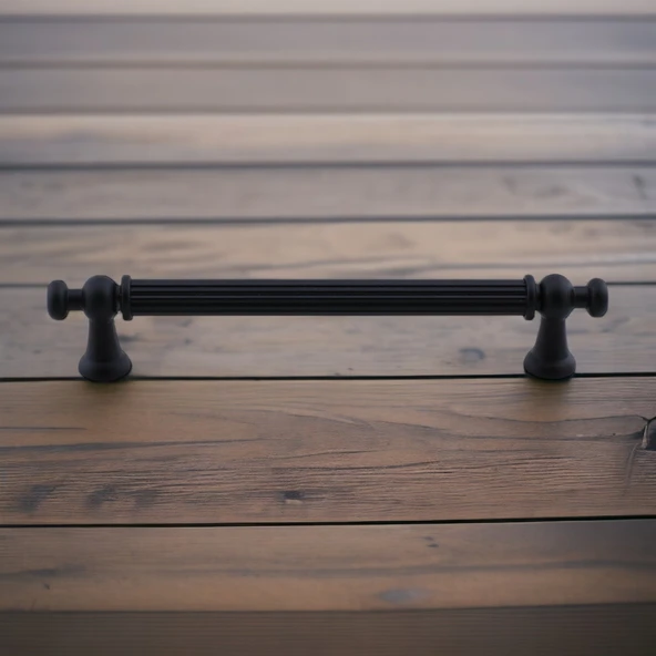 Selçuklu Siyah Metal Kulp 160 mm Mobilya Çekmece Mutfak Dolabı Dolap Kapak Kulpları Kulb Kulpu - Resim 7