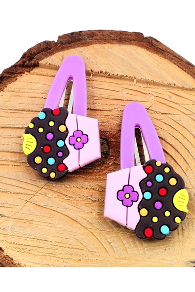 2 li Figürlü Renkli Lüks Çıt Çıt Toka ürün görseli