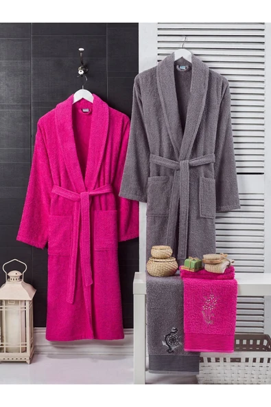Unisex 4'lü Bornoz Set