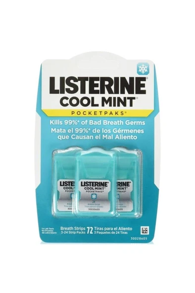 Listerine  Cool Mint Nefes Tazeleyici Strip 72li Paket