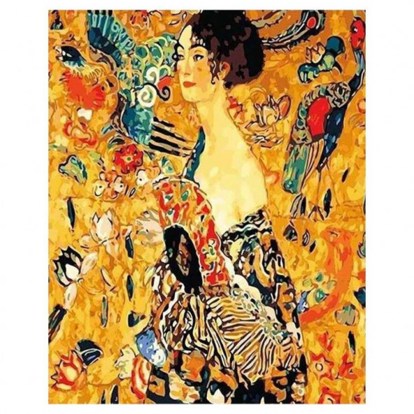 Gustav Klimt Genç Kadın Sayılarla Boyama Seti