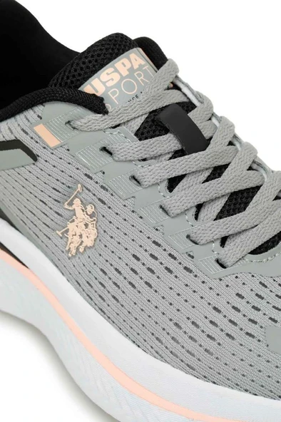 U.S. Polo Assn. GENESIS WMN 5FX 101938170 Kadın Spor Ayakkabı Gri Pembe - Resim 7