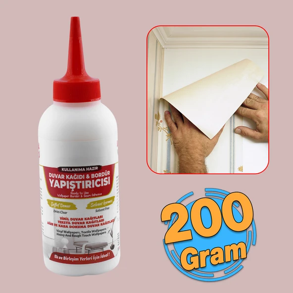Şeffaf Duvar Kağıdı Broşür Yapıştırıcısı 200 kg Hazır Tutkal Vinil Tekstil El İşi Kağıtları 1 Adet