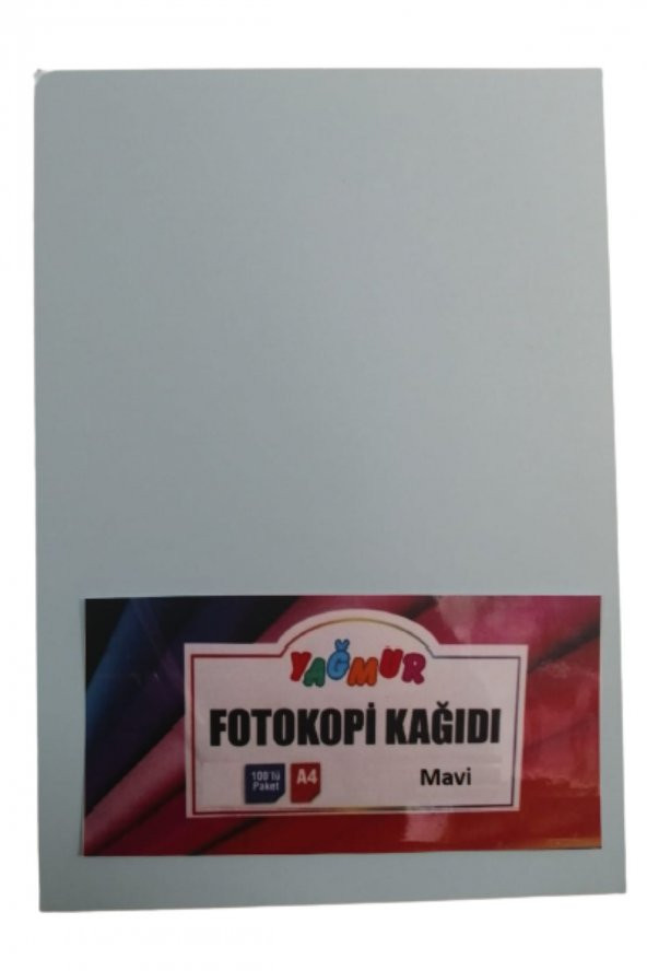 A4 Renkli Fotokopi Kağıdı Mavi 100 Lü Paket