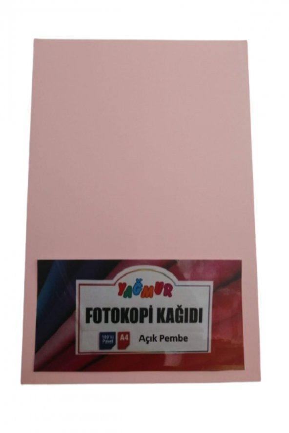 A4 Renkli Fotokopi Kağıdı Açık Pembe 100 Lü Paket