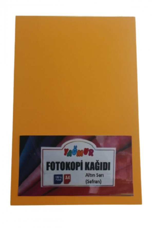 A4 Renkli Fotokopi Kağıdı Altın Sarı (Safran) 100 Lü Paket