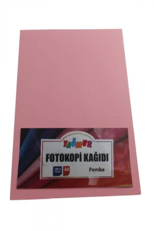 A4 Renkli Fotokopi Kağıdı Pembe 100 Lü Paket