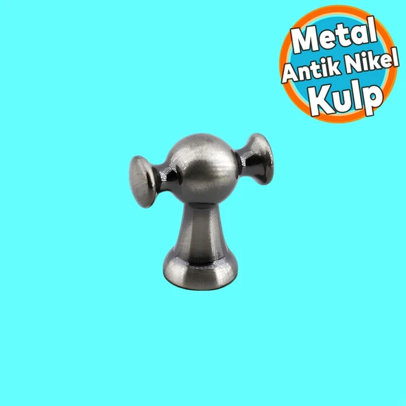 Kulp Düğme Tek Vidalı Çekmece Kulbu Kulpları Mutfak Mobilya Dolabı Dolap Kulpu Antik Nikel