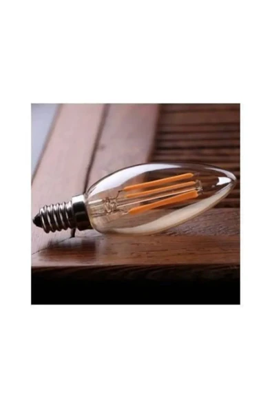 CT-4280 Amber Renk Rustik Ampul E14 4w Led Ampül 4 Watt 220 V (4 ADET)