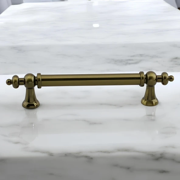 Osmanlı Metal Antik Sarı Kulp 160 mm 16 cm Mobilya Çekmece Mutfak Dolabı Dolap Kapak Kulb Kulpu - 5