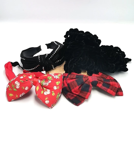 Renkli Desenli Taç Toka Bandana Set