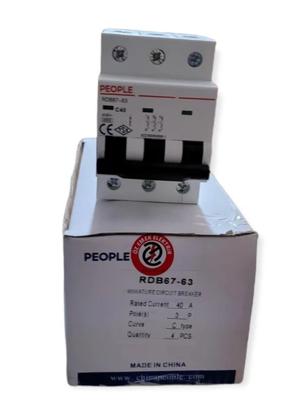 PEOPLE ELK.4,5KA 1.SINIF K OTOMAT SİGORTA 3X40A - 2